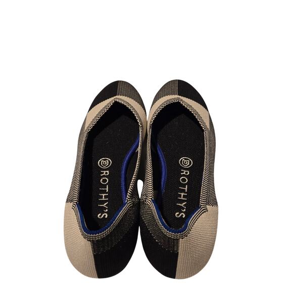 Rothy's The Flat Captoe Black Colorblock is a ballet flat women Size 8.5 - Picture 4 of 8